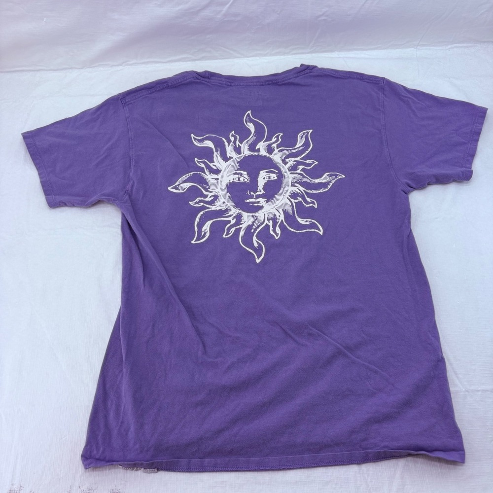 Champion Mens Purple Celestial Sun Graphic T-Shirt Size M Short Sleeve Cotton - Picture 5 of 6